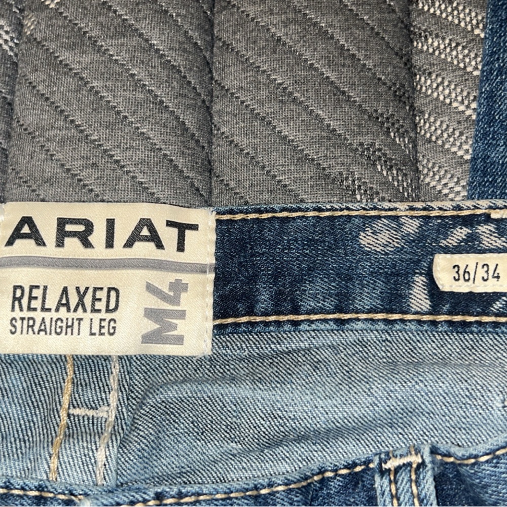 Ariat Blue Relaxed Fit Jeans with Classic Denim Style 36x34